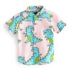 Next Kinder DINOSAUR PRINT SHORT SLEEVE - Hemd - Pink Blue