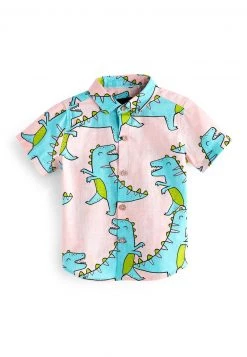 Next Kinder DINOSAUR PRINT SHORT SLEEVE - Hemd - Pink Blue