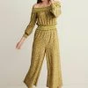 Next Damen Jumpsuit - Yellow Ditsy Print