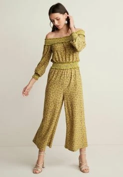 Next Damen Jumpsuit - Yellow Ditsy Print