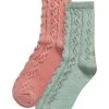 Next Damen PACK OF 2 CABLE BLEND BED - Socken - Multi Coloured