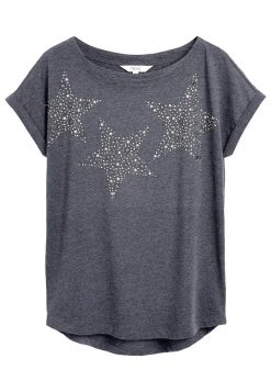 Next Damen T-Shirt Print - Charcoal Grey Studded Star -Next Verkäufe 2022 29f9dcfc4bff40fd9d0d42b44e429d89