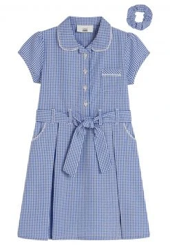 Next Kinder GINGHAM BOW - Freizeitkleid - Blue
