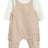 Next Kinder PINK DITSY DUNGAREES (0MTHS-2YRS) - Latzhose - Pink