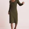 Next Strickkleid - Khaki | Damen