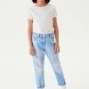 Next Kinder MOM - Jeans Straight Leg - Stone Blue Denim