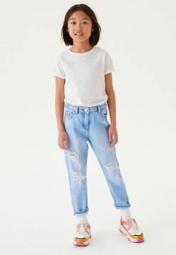 Next Kinder MOM - Jeans Straight Leg - Stone Blue Denim