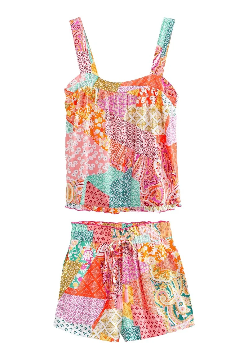 Next Pyjama - Pink Green Patchwork | Damen 5 Next Pyjama - Pink Green Patchwork | Damen – Bild 5