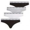 Next Damen COTTON RICH LOGO KNICKERS 4 PACK-THONG - String - Black