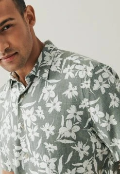 Next Herren SHORT SLEEVE - Hemd - Green Floral -Next Verkäufe 2022 2eabf3e0528944b690309ab136128e93