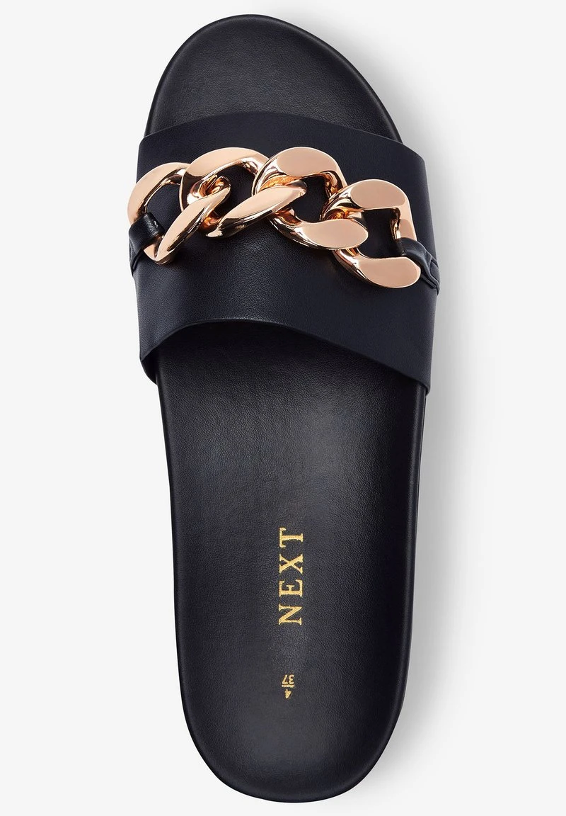 Next Damen CHAIN FOOTBED - Pantolette Flach - Black 3 Next Damen CHAIN FOOTBED - Pantolette Flach - Black – Bild 3