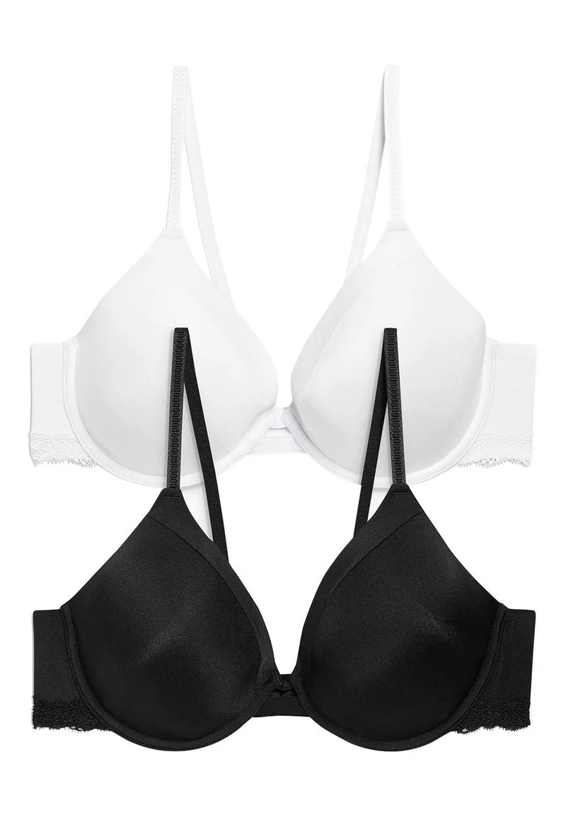 Next Damen HOLLY FULL CUP LIGHT PAD T-SHIRT BRAS 2 PACK - Push-up BH - Black 1 Next Damen HOLLY FULL CUP LIGHT PAD T-SHIRT BRAS 2 PACK - Push-up BH - Black