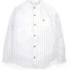 Next Kinder LONG SLEEVE GRANDAD COLLAR - Hemd - Off White