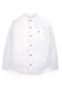 Next Kinder LONG SLEEVE GRANDAD COLLAR - Hemd - Off White