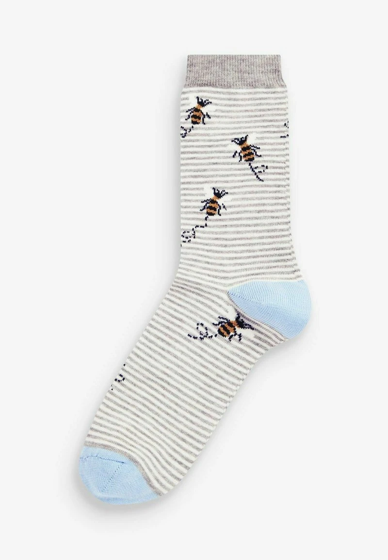 Next Damen BEE PATTERN ANKLE 5 PACK - Socken - Blue 3 Next Damen BEE PATTERN ANKLE 5 PACK - Socken - Blue – Bild 3