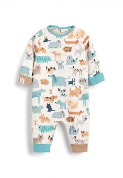 Next Kinder DOG PRINTED - Jumpsuit - White