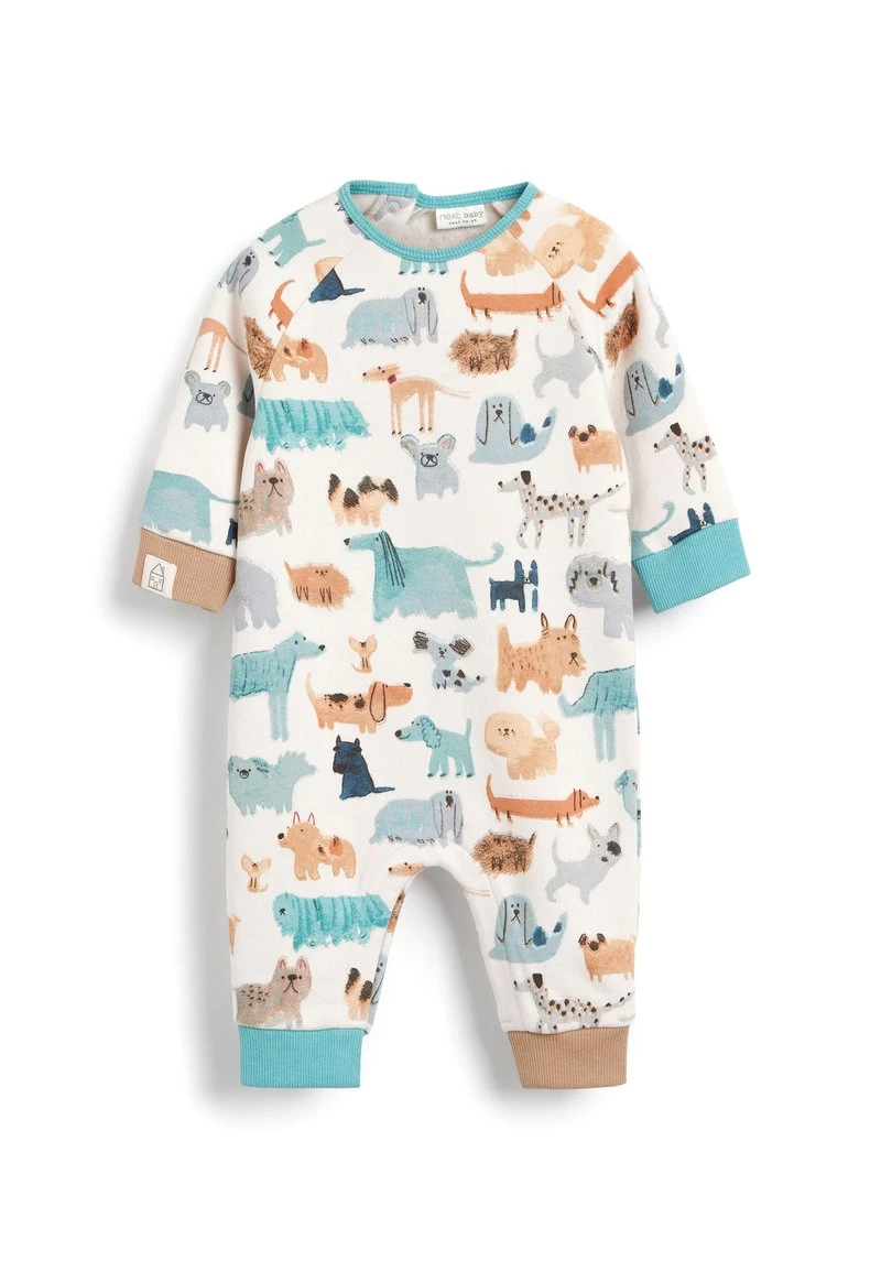 Next Kinder DOG PRINTED - Jumpsuit - White 1 Next Kinder DOG PRINTED - Jumpsuit - White
