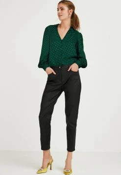 Next Damen JACQUARD COLLARED - Hemdbluse - Green