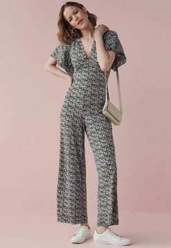 Next FLUTE SLEEVE - Jumpsuit - Lilac Purple Ditsy Floral | Damen