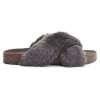 Next Damen Hausschuh - Grey Recycled Faux Fur