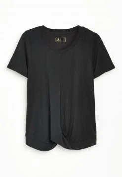Next TWIST FRONT - T-Shirt Basic - Black | Damen