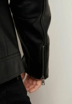 Next Herren Kunstlederjacke - Black -Next Verkäufe 2022 356e002133364d8fa09cb0b9d38d219c