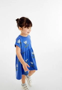 Next Kinder Jerseykleid - Blue Flower Print