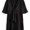 Next Damen FRONT KIMONO - Maxikleid - Black