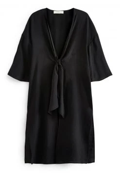 Next Damen FRONT KIMONO - Maxikleid - Black