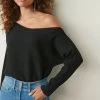 Next Damen OFF THE SHOULDER - Strickpullover - Black