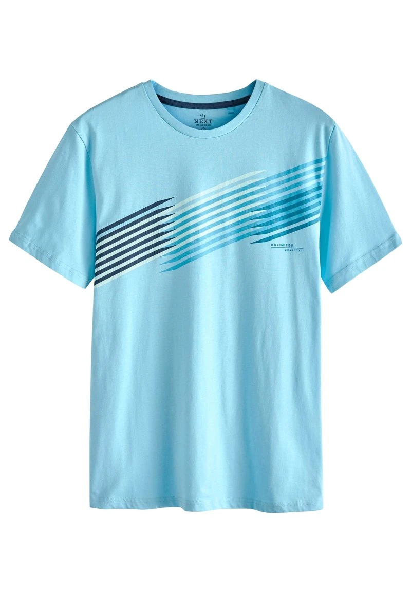 Next Herren GRAPHIC - T-Shirt Print - Light Blue Smart Lines 5 Next Herren GRAPHIC - T-Shirt Print - Light Blue Smart Lines – Bild 5