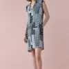 Next Damen Freizeitkleid - Blue Snake Print