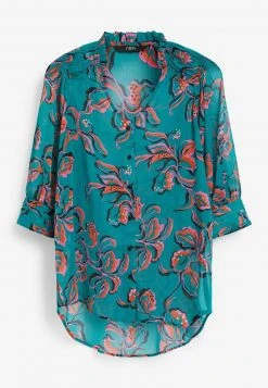 Next Damen HALF SLEEVE V-NECK - Bluse - Teal Blue Floral -Next Verkäufe 2022 3832a86436b54cbdb0f54195a3ff6988