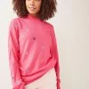 Next Damen LONG COSY - Strickpullover - Pink