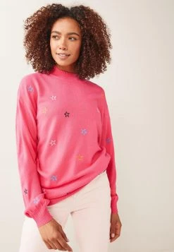 Next Damen LONG COSY - Strickpullover - Pink