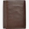 Next Herren SIGNATURE ITALIAN LEATHER EXTRA CAPACITY TRIFOLD - Geldbörse - Brown