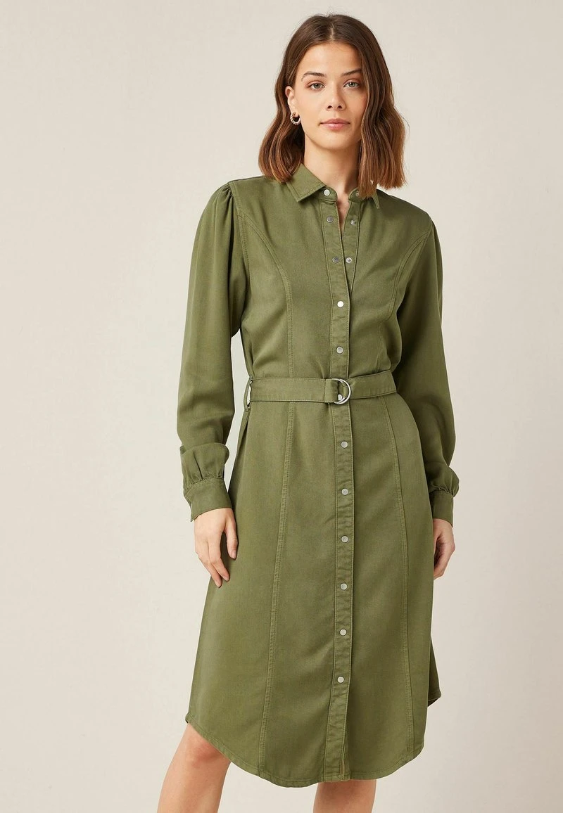 Next Damen LONG SLEEVE - Jeanskleid - Khaki Green Fuller Bust 1 Next Damen LONG SLEEVE - Jeanskleid - Khaki Green Fuller Bust