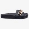 Next Damen CHAIN FOOTBED - Pantolette Flach - Black