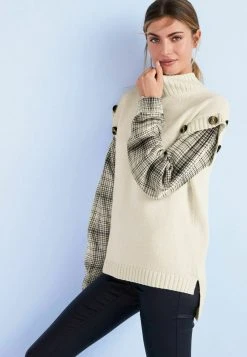 Next Damen Langarmshirt - Ecru White