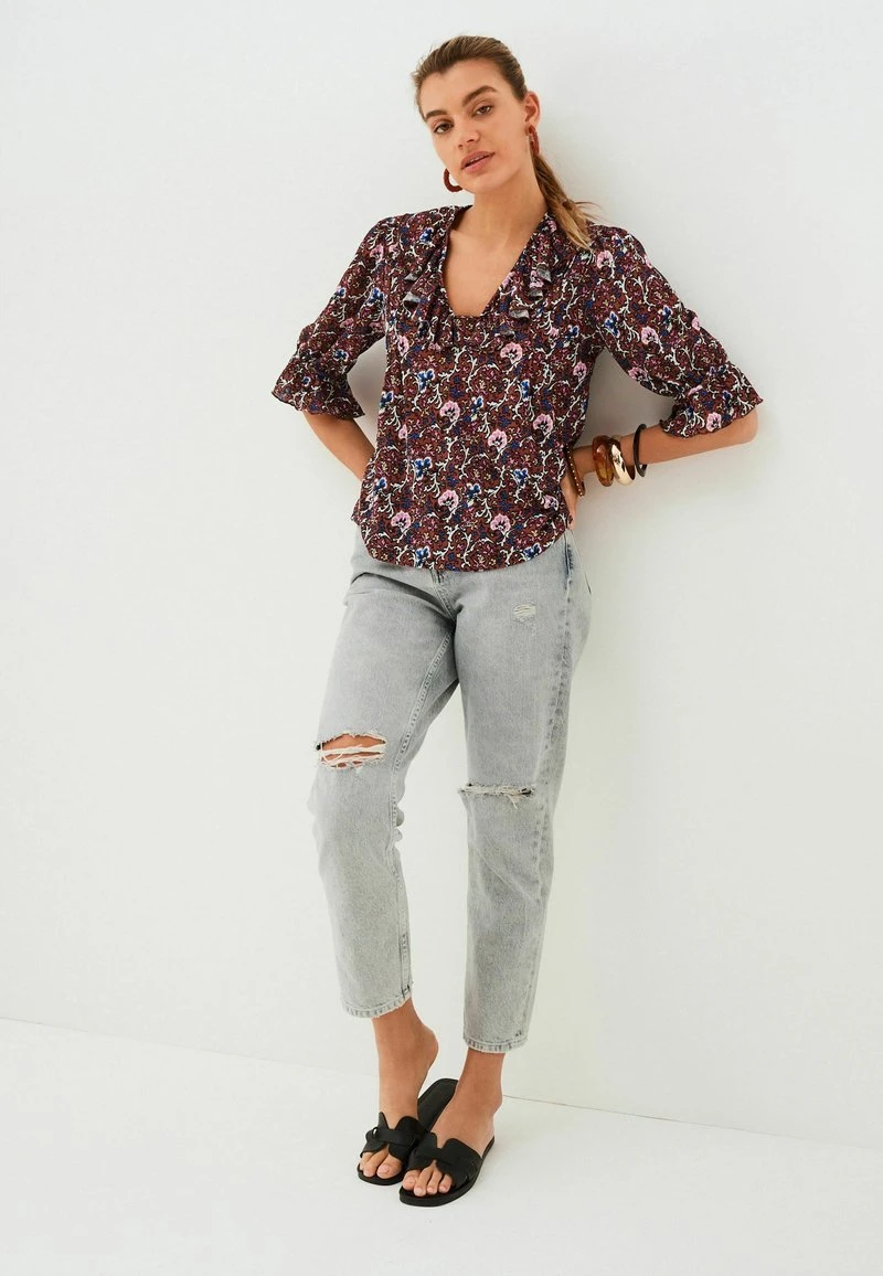 Next Damen SAVANNAH MILLER LONG SLEEVE - Bluse - Berry Red Floral 1 Next Damen SAVANNAH MILLER LONG SLEEVE - Bluse - Berry Red Floral
