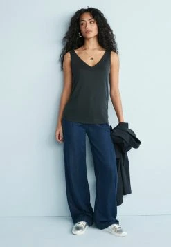 Next PREMIUM V NECK SLEEVELESS - Top - Black | Damen