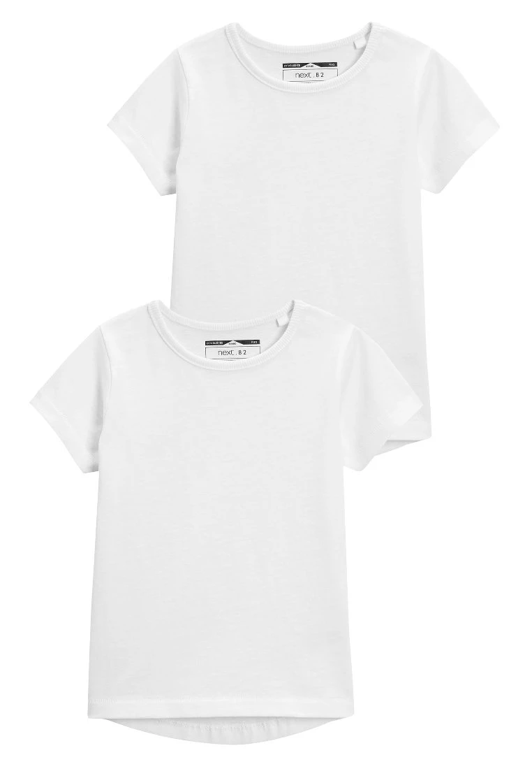 Next Unisex 2 PACK SHORT SLEEVE - T-Shirt Basic - White 1 Next Unisex 2 PACK SHORT SLEEVE - T-Shirt Basic - White