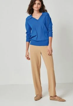 Next Damen V-NECK LONG SLEEVE - Strickpullover - Blue -Next Verkäufe 2022 3beb866a78d8428692fc5e468f4c5668