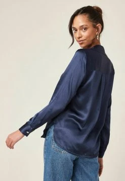 Next Damen BLING BUTTON - Hemdbluse - Navy Blue -Next Verkäufe 2022 3c591deb97204704b4571988e411f2b4