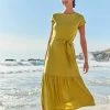 Next Damen Strickkleid - Yellow