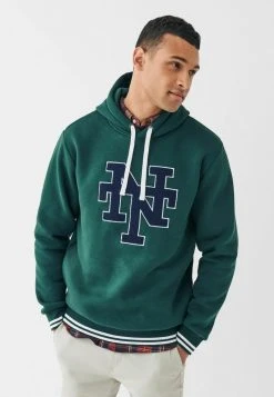 Next Herren COLOURBLOCK - Kapuzenpullover - Green Graphic