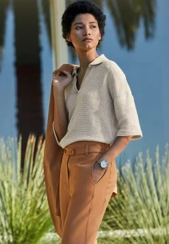 Next Poloshirt - Neutral Cream | Damen