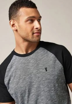 Next Herren BLOCK - T-Shirt Print - Charcoal Marl Raglan -Next Verkäufe 2022 3ef0920e6b734b57974e3cd3beece5e7