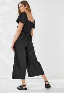Next Damen TIE FRONT - Jumpsuit - Black
