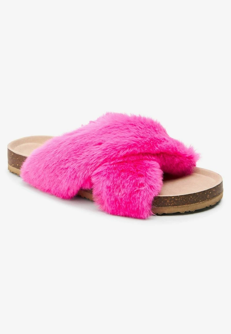 Next Damen Hausschuh - Hot Pink Faux Fur 2 Next Damen Hausschuh - Hot Pink Faux Fur – Bild 2